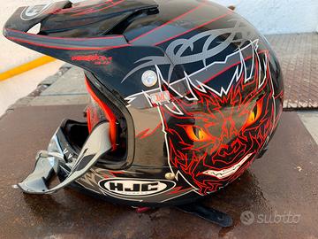 Casco motocross sale con occhiali