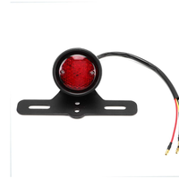 Fanale posteriore moto a led custom. Rotondo con s