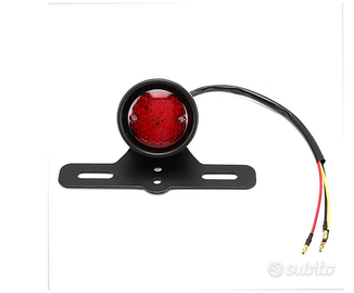 Fanale posteriore moto a led custom. Rotondo con s