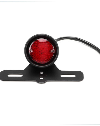 Fanale posteriore moto a led custom. Rotondo con s
