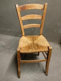 Sedia impagliata Vintage 