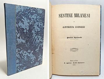 SESTINE MILANESI. QUINTO OPUSCOLO -PICOZZI A. 1857