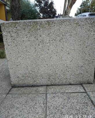 Fioriera grande da giardino in graniglia 118x30x90