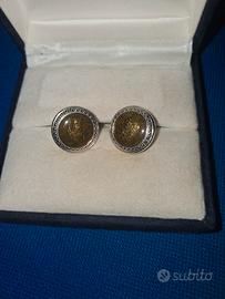 Gemelli Burberrys vintage in acciaio