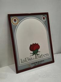 Quadro Specchio Pubblicitario Vino Barbera Acqui 