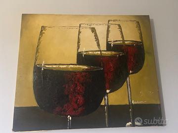 quadro con vino