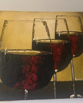 quadro con vino