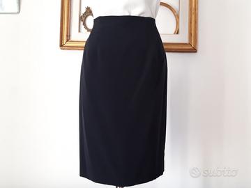 Gonna seta nera sartoria Raniero Gattinoni 