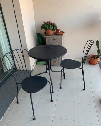Lacko (ikea), tavolo + 2 sedie da giardino, grigio