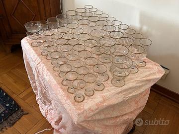 set bicchieri antichi bordo oro