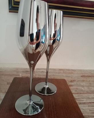 calici metallizzati vetro silver 