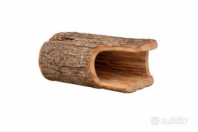 Tunnel per roditori in legno d’ulivo naturale