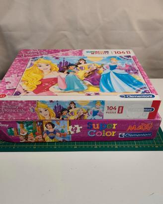 2 Puzzle maxi Principesse Biancanese Disney