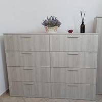 Cassettiera della Colombini in ciliegio bianco 