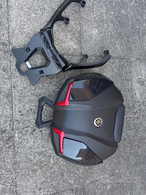 Bauletto SIFAM 52 Litri Per Moto/Scooter – 2 Caschi, Nero Opaco Con Piastra E Kit Montaggio