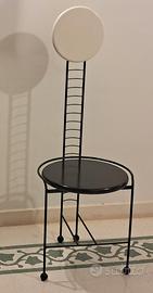 Anni'80 - Sedia In Metallo Stile Mario Botta