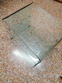 tavolino in vetro con ripiano 