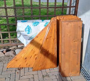 scalini in legno massello per scala a "L"