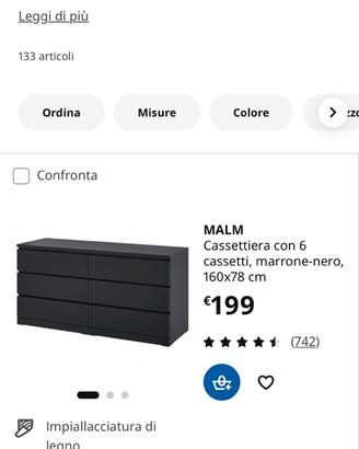 Cassettiere- comodini con luce