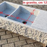 lavello lavandino in pietra granito 120 cm