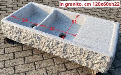 lavello lavandino in pietra granito 120 cm