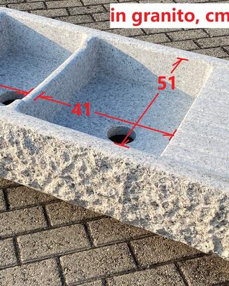 lavello lavandino in pietra granito 120 cm