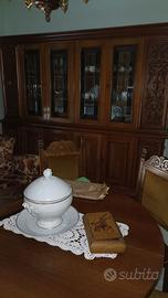 Soggiorno completo anni '70 in legno massello