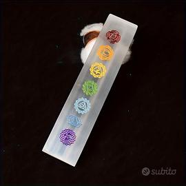 🔮 Tavoletta di Selenite con 7 Chakra
