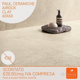 Piastrelle in gres porcellanato Airock Clay