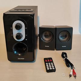 Casse Pc e Tv, subwoofer, Sd card, Usb,telecomando