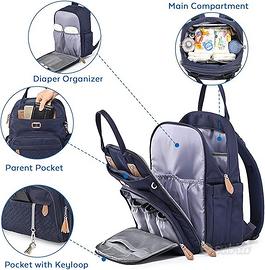 Zaino Mamma Neonato Fasciatoio Biberon