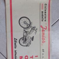 Libretto uso man. originale ITOM Junior 49cc