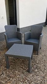 Set da esterno in rattan sintetico – 30 €