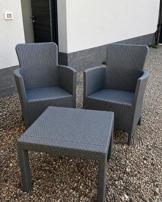 Set da esterno in rattan sintetico – 30 €