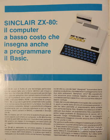 Sinclair Zx80 usato in Italia | vedi tutte i 27 prezzi!