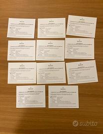 Rolex nota informativa NUOVO MODELLO 