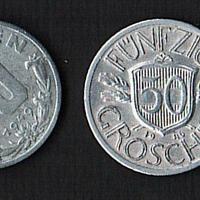 4 monete AUSTRIA 1946-1949 5-10-50 groschen