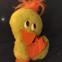 Pulcino verde peluche Vintage