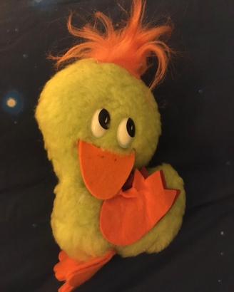 Pulcino verde peluche Vintage