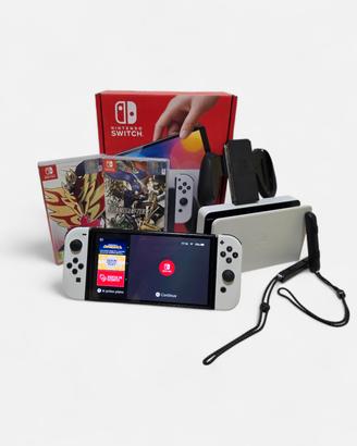 Nintendo Switch OLED Bianca + 2 giochi