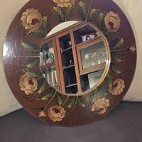 specchiera specchio in legno dipinto a mano