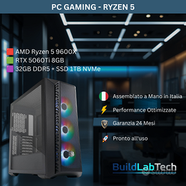 PC Gaming RTX 5060 Ti Ryzen 5 9600X 32GB DDR5
