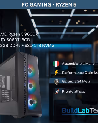 PC Gaming RTX 5060 Ti Ryzen 5 9600X 32GB DDR5
