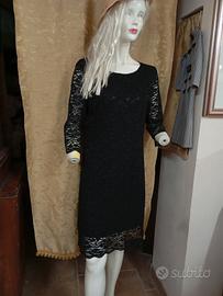 vestito in pizzo blu scuro 