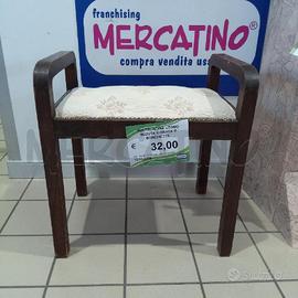 POLTRONCINA LEGNO SEDUTA FIORATA E BORCHIETTE