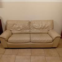 Divano letto in pelle