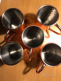 Set 3 bicchieri-tazze in rame