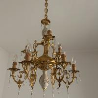 Lampadario d’epoca in finto oro