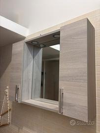 🪞 Specchiera bagno con contenitori e luci