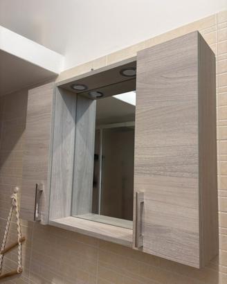 🪞 Specchiera bagno con contenitori e luci